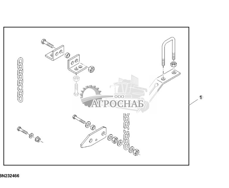 Навесное оборудование, крепежные детали для 3-планочной зубовой - ST761193 121.jpg